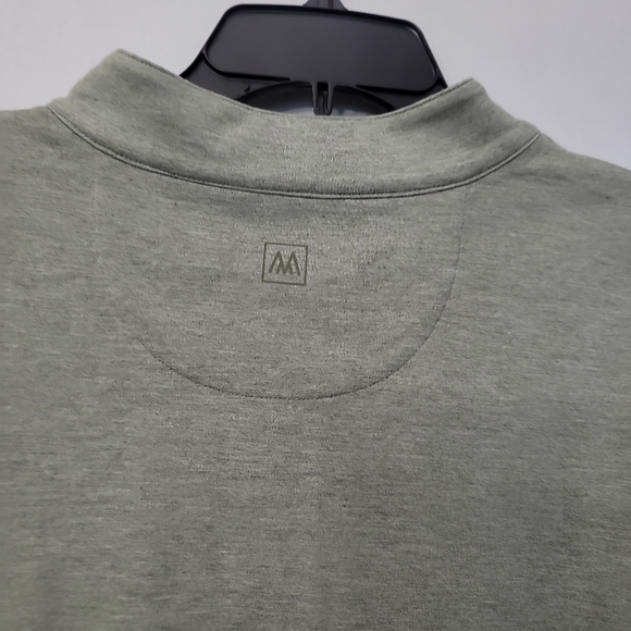 Mizzen+Main ProFlex Quarter Zip Sage Green Heather - Picture 9 of 11